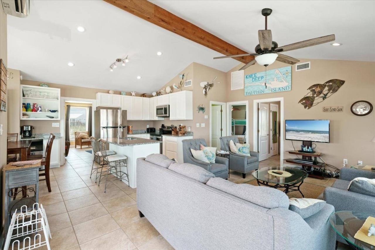 Knee Deep - Amazing Beach Cottage Locates On Sugar White Sands, Great Gulf And Bay Views, Home Dauphin Island Exterior photo