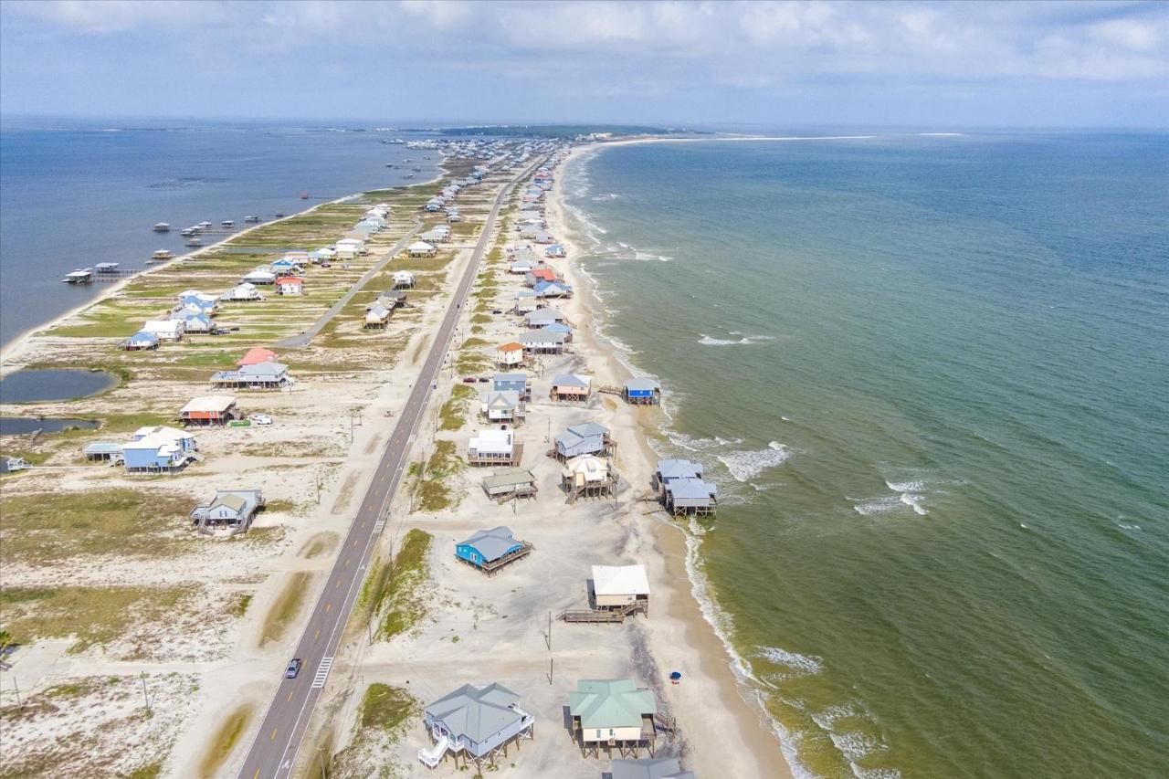 Knee Deep - Amazing Beach Cottage Locates On Sugar White Sands, Great Gulf And Bay Views, Home Dauphin Island Exterior photo