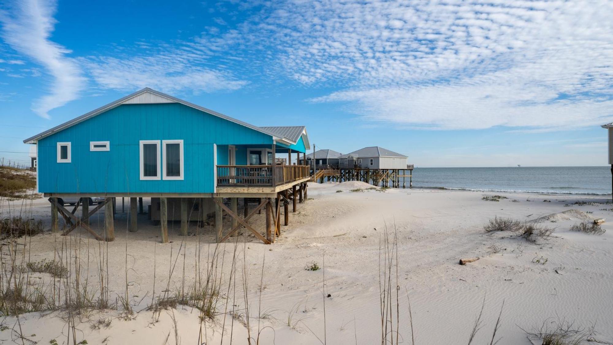 Knee Deep - Amazing Beach Cottage Locates On Sugar White Sands, Great Gulf And Bay Views, Home Dauphin Island Exterior photo